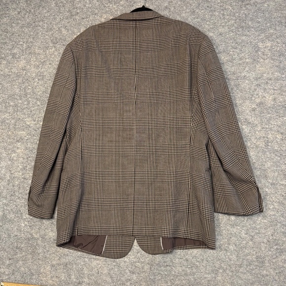 Armani Collezioni Academia Brown Glen Plaid Wool Sport Coat Blazer - Picture 10 of 11